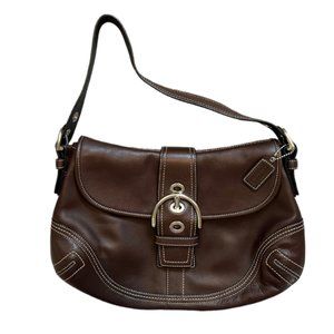 COACH Hampton Soho Brown Leather Hobo Bag
